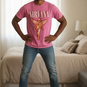 Vintage NIRVANA Pink Short Sleeve Tee